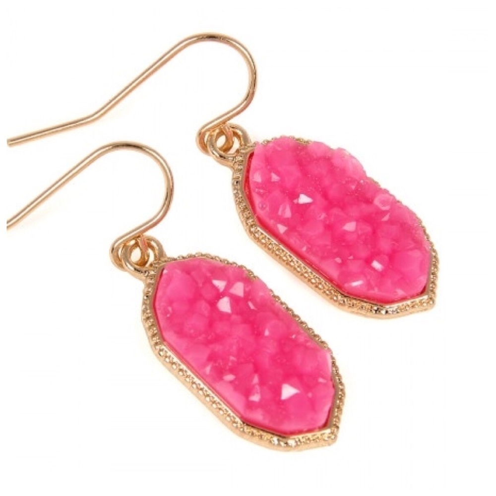 PINK | Druzy earrings